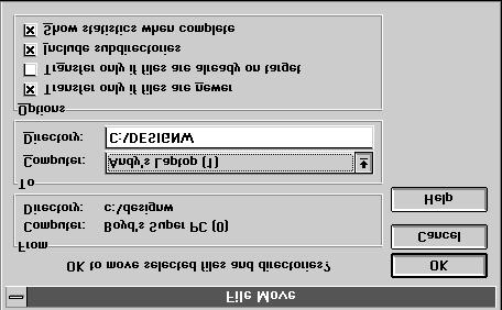 Using the Services: Remote Control, File Transfer, and Chat 45 Using the Copy and Move commands This window has been prepared as the target.