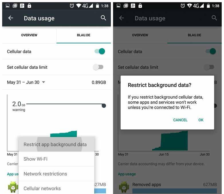 MINIMIZING MOBILE DATA USAGE Very Important for both every day and international travel Restrict background data Set up your apps (or the Android system itself) to restrict background data.