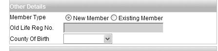 Use the calendar tool that is available by clicking on the small box to the right hand side of the DOB field as shown in the image below: Member Type Selection When selecting the type of member there