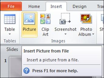 Powerpoint Inserting a Picture LIBRARY AND LEARNING SERVICES POWERPOINT - INSERTING A