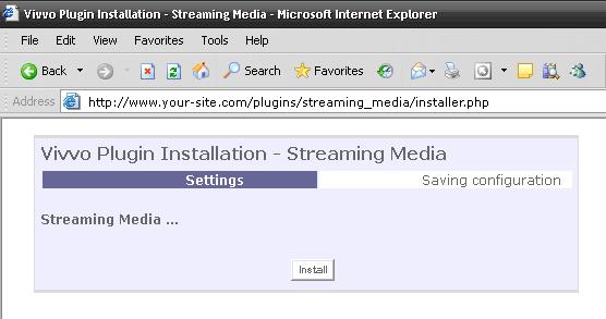 Plugin: Streaming media Description: Streaming Media plug-in allows you to stream audio/video files within your articles. The media files are stored inside local asset manager.