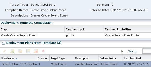Apply the Plan to Create a New Zone Use the plan that you created in Create an Oracle