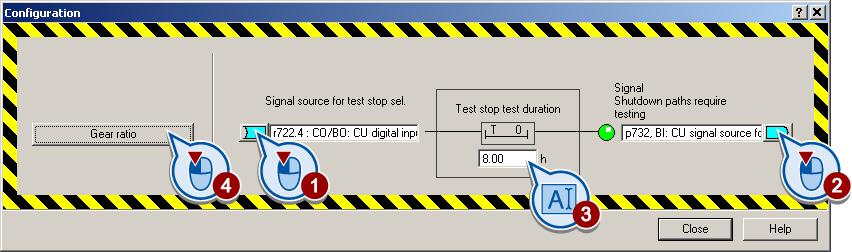 Commissioning 4.4 Extended Safety 4.4.1.3 Configuring safety functions Click the "Configuration" button. 4.4.1.4 Setting forced dormant error detection Select the values compatible with your application.
