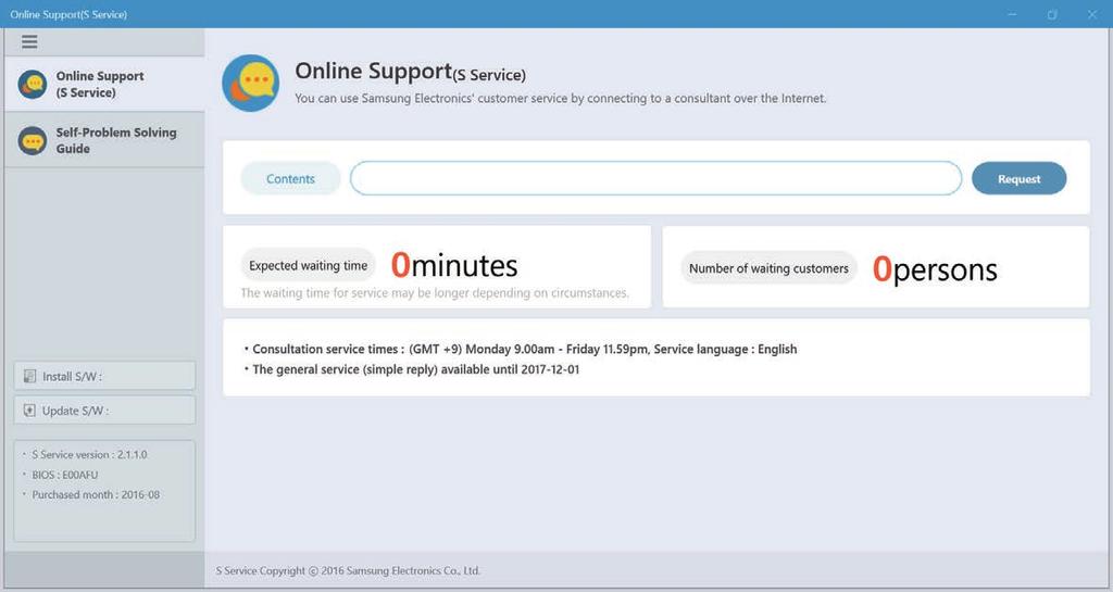 Applications Online Support (S Service) A service associate can resolve any problems you have with your computer using the online chat and remote control program.