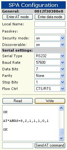 After you have selected "SPA" under "Profile", simply click the "Configure" button to open the following website. Figure 12 SPA configuration in the WBM of the FL BLUETOOTH AP 9.
