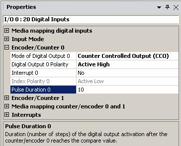 Or if digital inputs are mapped to register (see (b) of chap. 3.1.1.1) then Bit0, 1 & Bit3, 4 of Rx will show the state of the counter as standard inputs.