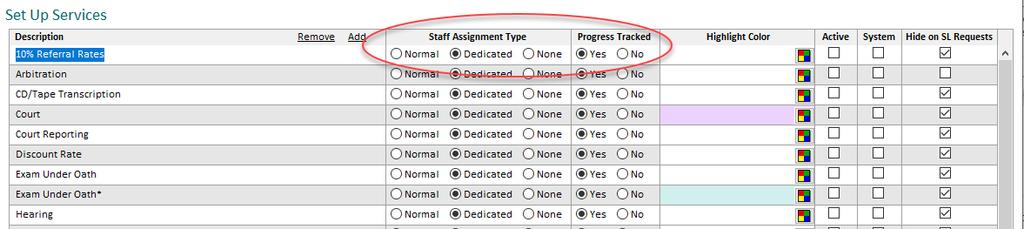 Staff Assignment Type: Select Nrmal if yu want t be able t assign any staff persn t the service.