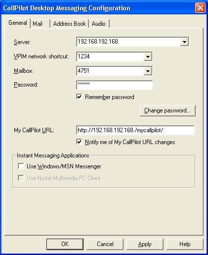 Using Desktop Messaging for Lotus Notes 2. After you make your changes, click OK. To change your CallPilot password Note: You can change a forgotten mailbox password by e-mail or secret question.