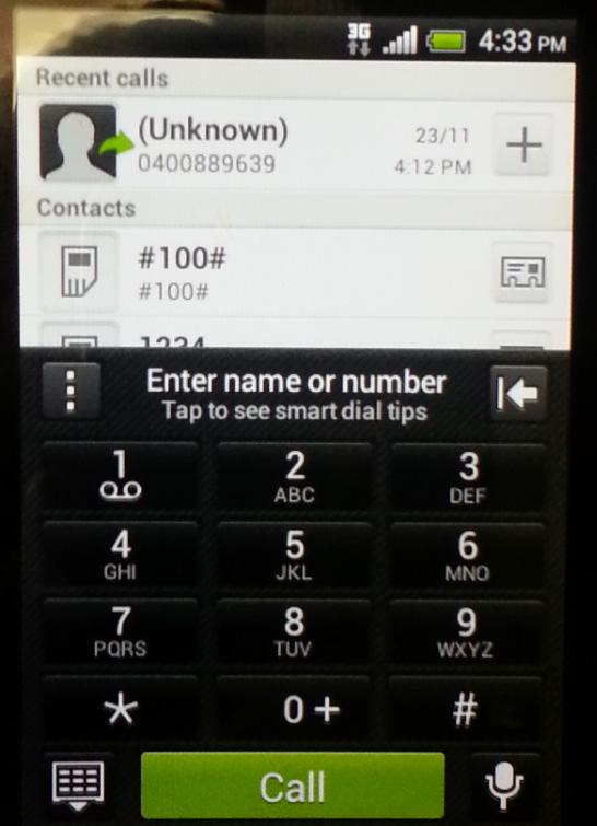 You can use either method to select your number, and then press the green CALL button on the bottom.