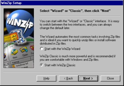 In the Wizard or Classic setup screen,
