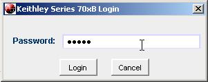Models 707B and 708B Switching Matrix User's Manual Section 3: Using the web interface 3. Enter the password (the default is admin). Figure 12: Enter password 4. Click Login.