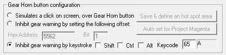 From this frame, you decide how the Horn Cutout button behaves.
