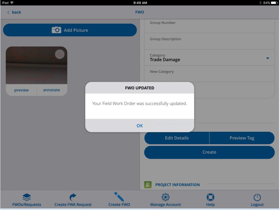 FWO Processing Part IV Tablet: Preview, Sign and Send FWO in for Pricing Related: 108 Tap Preview to see the filled out work order. Then tap Signature to have the GC sign.