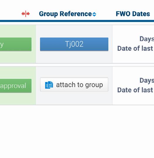 FWO Grouping FWO Grouping Part I Adding/Editing FWO Groups via Website: Creating a New Group 116 Click on the FWAs/Requests tab.