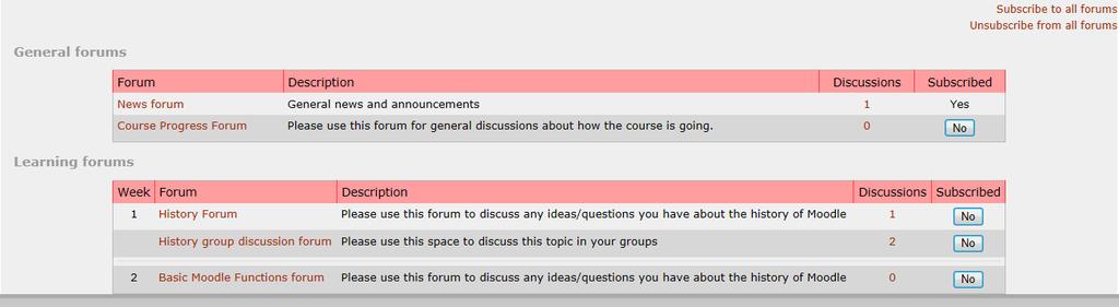 5.2. Forums You can create discussion forums in your Moodle course to allow your class, or groups within your class, to have a space for discussions.