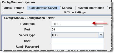 Step 11 Common Configuration Files Settings All Arcata endpoints retrieve files and firmware necessary for their functionality from the Configuration Server (also called TFTP Server).