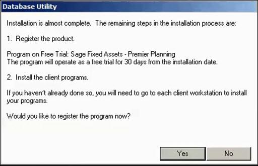 2 Installing Premier Server Step 8: Registering the Application Step 8: Registering the Application The process of registering the program is a one-time event.