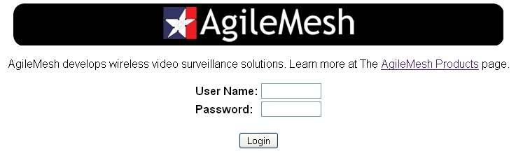 Node Configuration Web Page Login Browse to the IP address of an AgileMesh node.