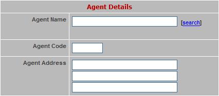 Step 7 Agent Details Section Figure 2.12 Agent Details 1 Agent Details is the Forwarding/Shipping Agent information details.