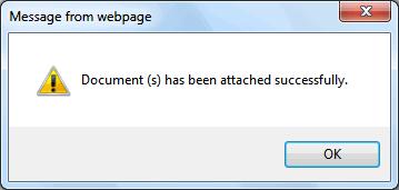 4 Select the file to be attached. Figure 2.113 Please wait while attach file loading 5 Attachment screen to attach file(s) appears as shown.