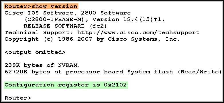 Recovering a Lost Password Password Recovery: Recovering a password makes use of the router s configuration register. This register is like the BIOS on a PC.
