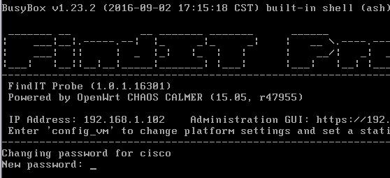 You will be prompted to change the password for the cisco account.