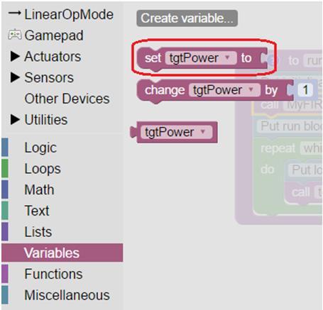 In the ToolBox select the Variables library Select the initial option, Create variable to create a new variable 2.