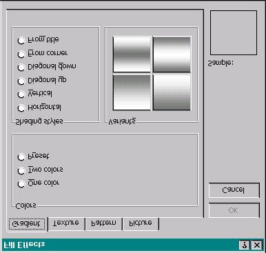 We left-click the down arrow box of the color pull down menu in Figure 76 to view the color options, Automatic, recently used colors
