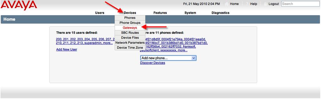 In this example, an SCS will be configured for dialling out to the PSTN via the 2330 gateway.