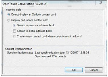 6.3.3 View details of the meeting and configure the meeting The appointment view shows all information and options about the OpenTouch Conversation meeting: Configure the OpenTouch meeting: o Set