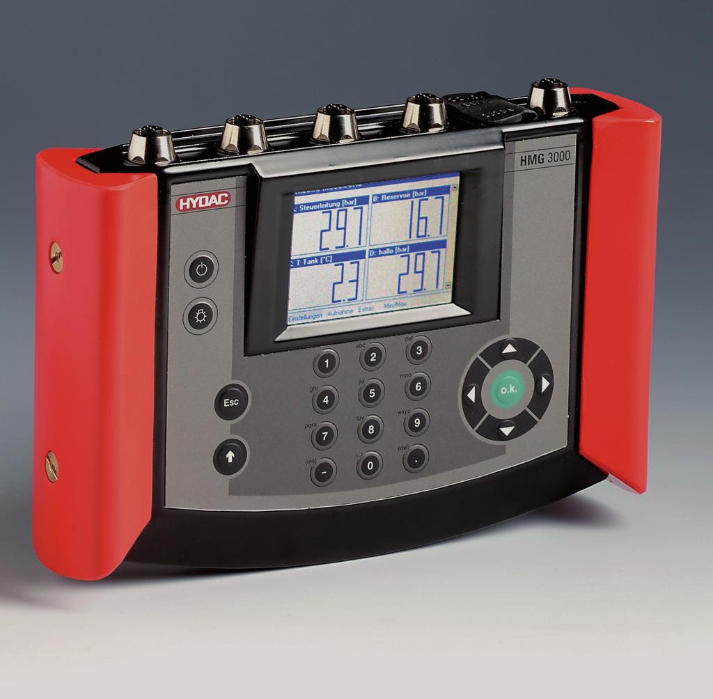 Portable Data Recorder HMG 3000 Description: Special features: Simple, user-friendly operation Designed for real-world applications Large, full-graphics colour display Quick and independent basic