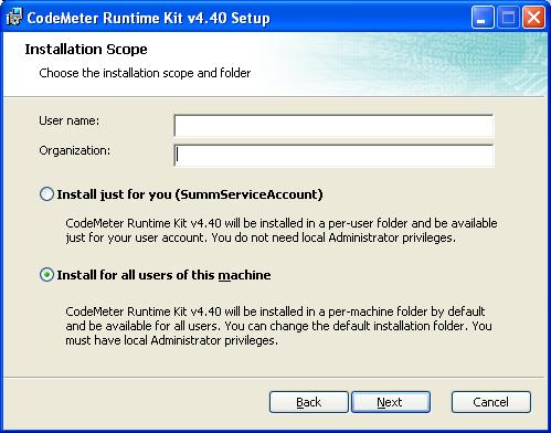 It is recommended that you keep the default option of Install for all