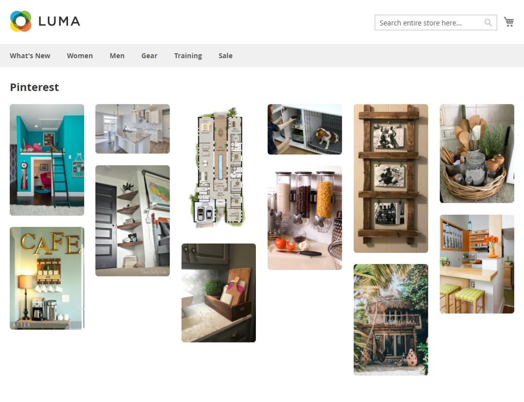 Images Grid display mode In this mode, Pinterest images are displayed as an infinite grid.