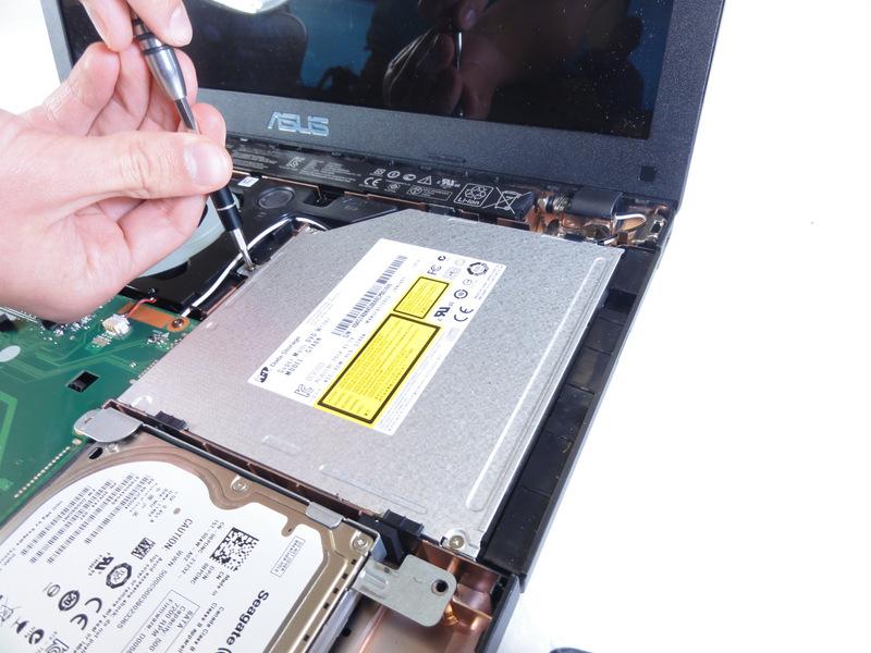 Be sure to fully disconnect the hard drive from the motherboard to ensure that
