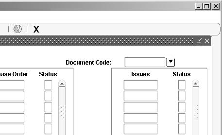 In DOCUMENT COD field, enter [F9] or click on the Search icon.