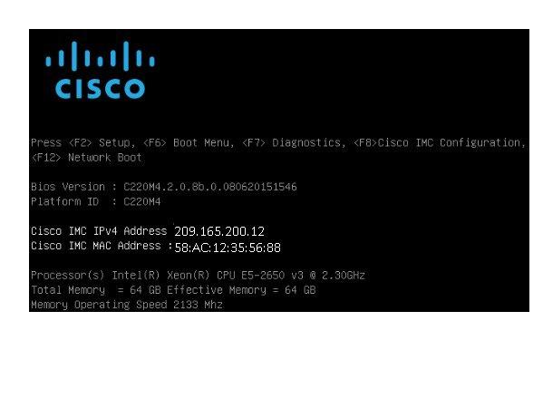 Configure CIMC Configure CIMC After rack-mounting the appliance and connecting the network cabling, use the Cisco IMC Configuration Utility (CIMC) to assign the appliance an IP address and gateway.
