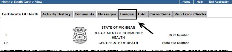 5 Images Attaching images to a death record is a key factor in working with electronic death certificates.