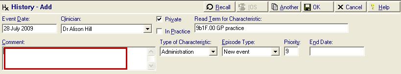 Using the Empty GP Details Button You can use this button to input the Registered GP details manually, although it is preferable to use one of the previous options to ensure you have the correct