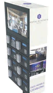5 LCD display that can serve as advertising medium or as a design element.