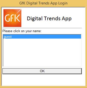 Therefore, you have the option each time you start the browser to indicate whether you are a member of the GfK Digital Trends Programme, or someone else using the computer.