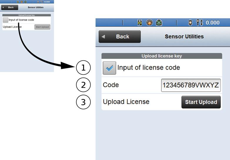 Message: Licences successfully activated Confirm the message by pressing Okay.