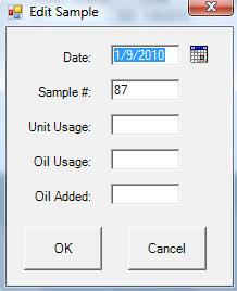 The date defaults to the current date and can be edited directly or with the calendar dialog.