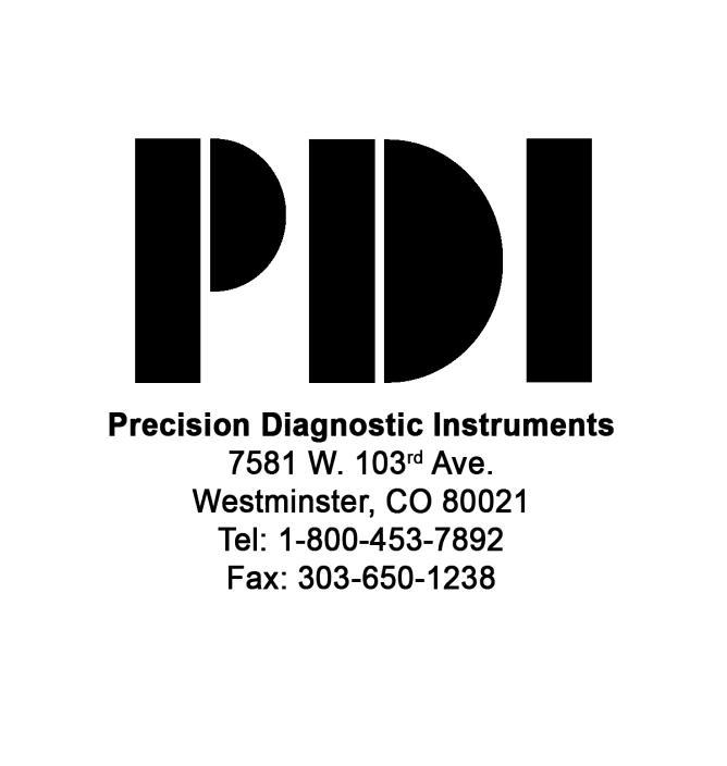 View full warranty details and register your PDI product at www.pdimeters.com.