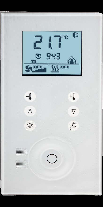 network for automated surveillance and control of room climate and lighting. This enables an energy efficient, on-demand room climate control as part of an overall facility management system.