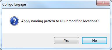 If you have chosen any of the predefined options, the following dialog displays: Click Yes or No, as