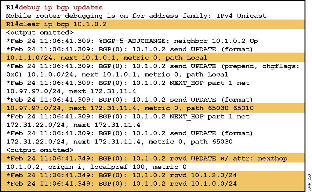 debug ip bgp updates Command 2009 Cisco Systems, Inc. All rights reserved. ROU TE v 1.