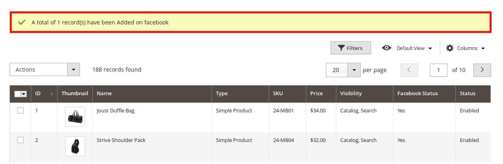 To remove the product listing, do the following steps: Select the checkboxes associated