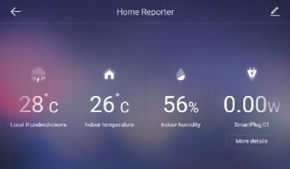 3 House Reporter We provide value information on the screen that allows us to understand our home environment and external