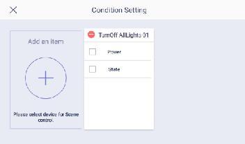5) Select the options of device. 6) Click button for the saving. 7) Activiation will be set as same as Condition.