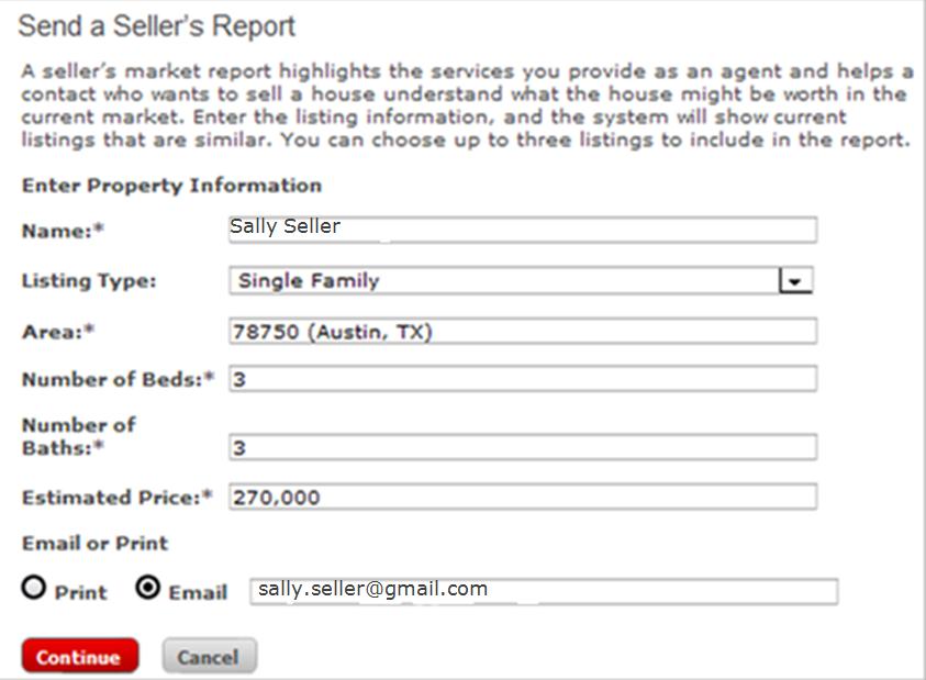 Click on Seller's Market Report. 2.